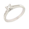Solitaire ring with diamonds K18