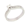 Solitaire ring with diamonds and sides Princess K18