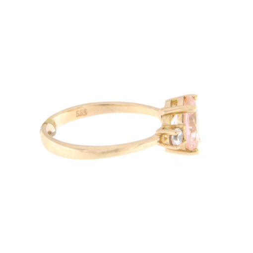 Δαχτυλίδι ροζ χρυσό 14Κ - RNG1019α