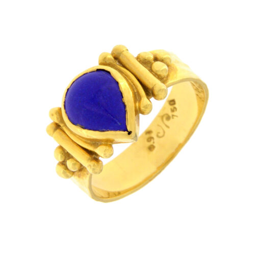 Byzantine ring with lapis lazuli 18K