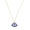 Evil Eye-shaped necklace 14K Yellow Gold