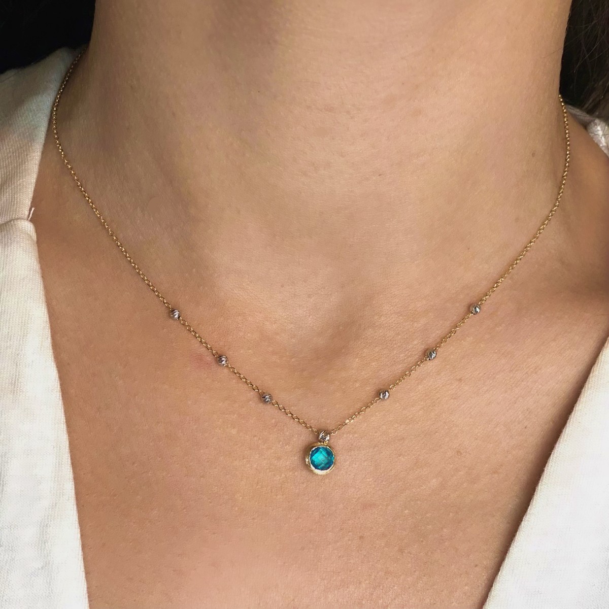 kotsoniskosmimata monterno kolie 14k mt009a