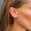 Stud earrings with zircon 14K – SK062