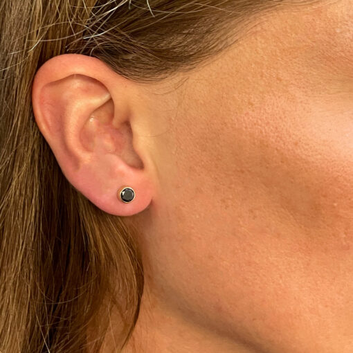 Stud earrings with 14K zircon - SK076