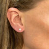 Stud earrings with zircon 9K - SK067