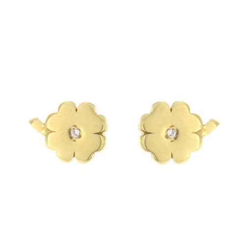 Stud earrings with zircon 14K – SK063