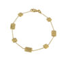 Matte gold square and parallelogram bracelet - BRCL01019