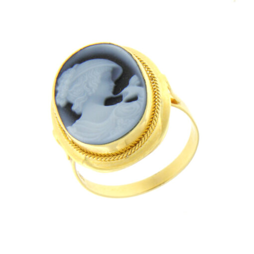 Δαχτυλίδι χρυσό με cameo K14 – RNG1138