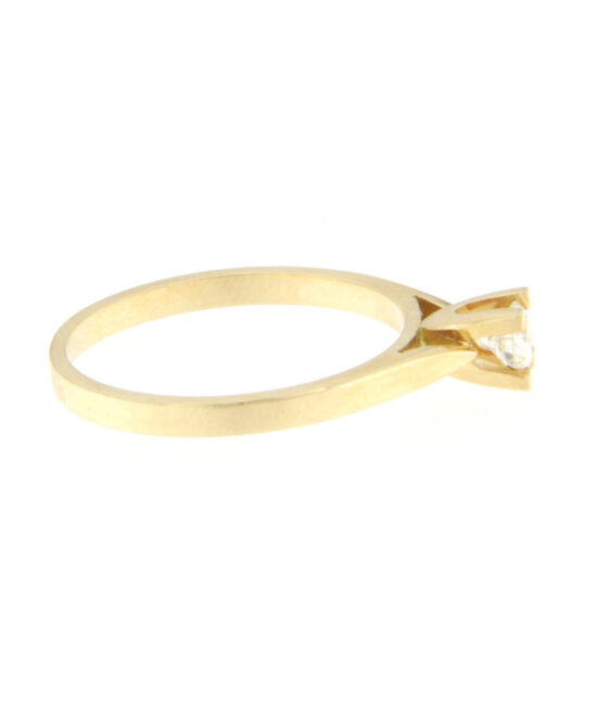 Δαχτυλίδι μονόπετρο χρυσό με διαμάντι Κ18 – RNB1038