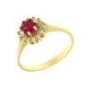 Rosette ring with zircon K14 - RNG1142