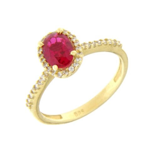 Rosette ring with zircon K14 - RNG1144