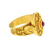 Byzantine ring with red tourmaline - RNG1108