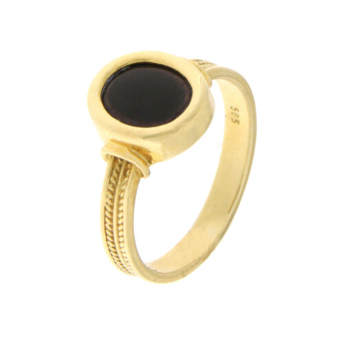 Ring with stone in K14 gold - RNG1128