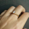 Solitaire ring with zircon K14 - RNG1114