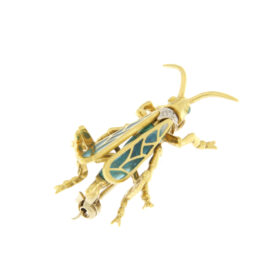 Grasshopper brooch K18 - BRC002