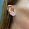 Hoop diamond earrings 18K - SK118