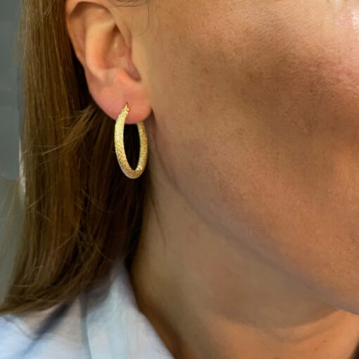 Hoop earrings in 14K gold - SK107