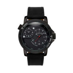 THORTON ρολόι Horik Black PVD Black Leather Strap - 9203112