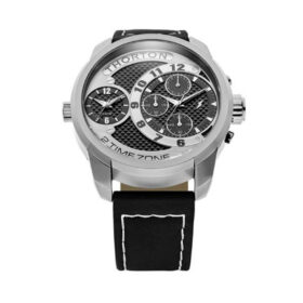THORTON ρολόι Vidar Dual Time & Chronograph Black-Silver - 9001131