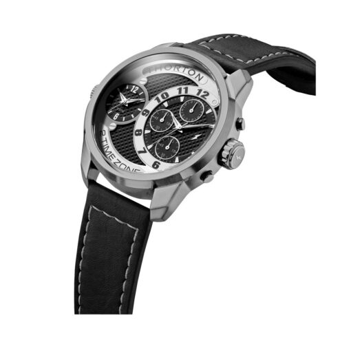 THORTON ρολόι Vidar Dual Time & Chronograph Black-Silver - 9001131
