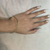 Γυναικεία σφυρήλατη χειροπέδα από χρυσό Κ14 – BRAX077