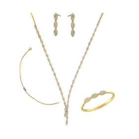 Riviera jewelry set with zircon K14 – SET011