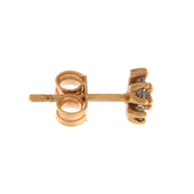 Stud earrings flower with zircon 14K – SK150