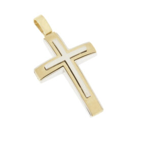 Double-sided baptismal cross for boy K14 – STAV013