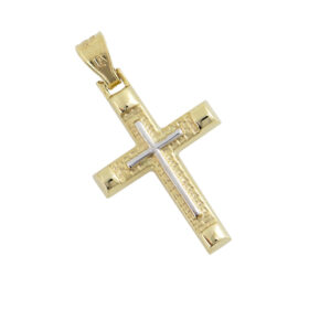 Two-color single-sided baptismal cross for boy K14 – STAV088