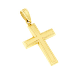 Baptismal cross for boy gold K14 – STAV115