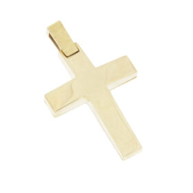 One-sided baptismal cross for boy K14 gold – STAV021