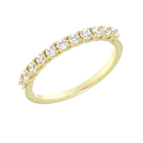 Etenity ring with zircon K14 gold – RNG1166