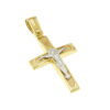 Βαπτιστικός σταυρός δίχρωμος για αγόρι Κ14 – STAVR194