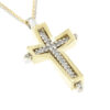 Βαπτιστικός σταυρός δίχρωμος για κορίτσι με ζιργκόν Κ14 – STAVR243