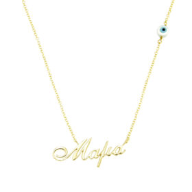 Mother's necklace with evil eye K14 gold - NCK043