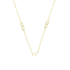 Necklace with pearls and gold elements with infinity K14 – NCK048