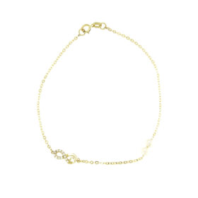 Modern bracelet with pearls, infinity and zircon K14 – BRAX108
