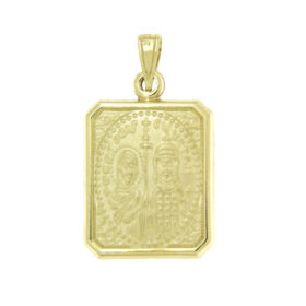 Amulet with Virgin Mary double-sided gold K9 – PAN042