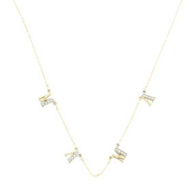 Mom necklace with zircon K14 gold – NCK060