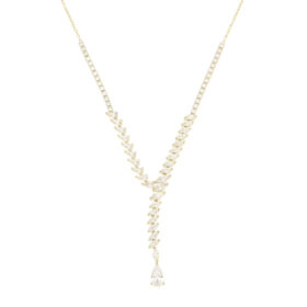 Riviera necklace with zircon gold K14 – NCK067