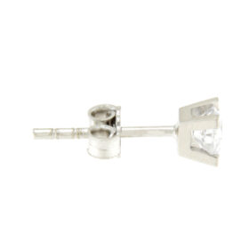 Stud earrings 14K white gold zircon – SK182