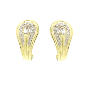 Hanging earrings 14K with zircon – SK186