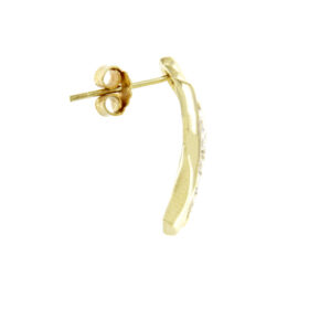 Hanging earrings 14K gold with zircon- SK184
