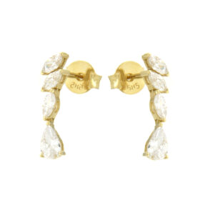 Riviera hanging earrings 14K gold with zircon – SK200