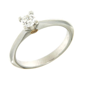 Solitaire white gold ring with K18 diamond – RNB1076