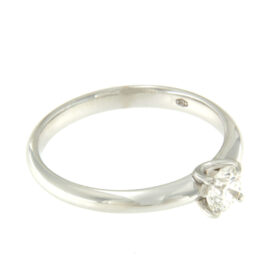 Single stone white gold ring with K18 diamond – RNB1077