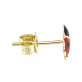 Studded ladybug earrings for children 9K – SK202