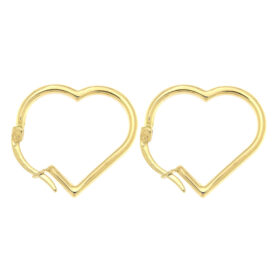 Heart hoop earrings in 14K gold – SK237