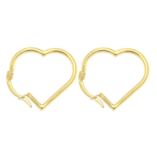 Σκουλαρίκια κρίκος καρδιά σε χρυσό 14Κ – SK237