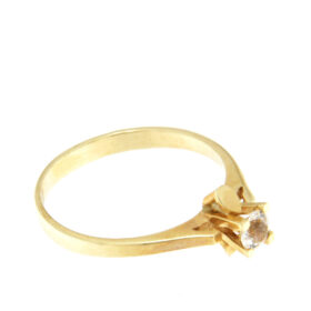 Solitaire gold ring with zircon K14 – RNG1267